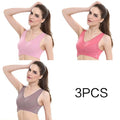 Sutiã de renda cruzada / Efeito Push Up / 3pcs