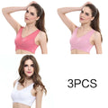 Sutiã de renda cruzada / Efeito Push Up / 3pcs