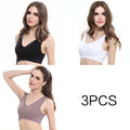 Sutiã de renda cruzada / Efeito Push Up / 3pcs