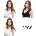 Sutiã de renda cruzada / Efeito Push Up / 3pcs